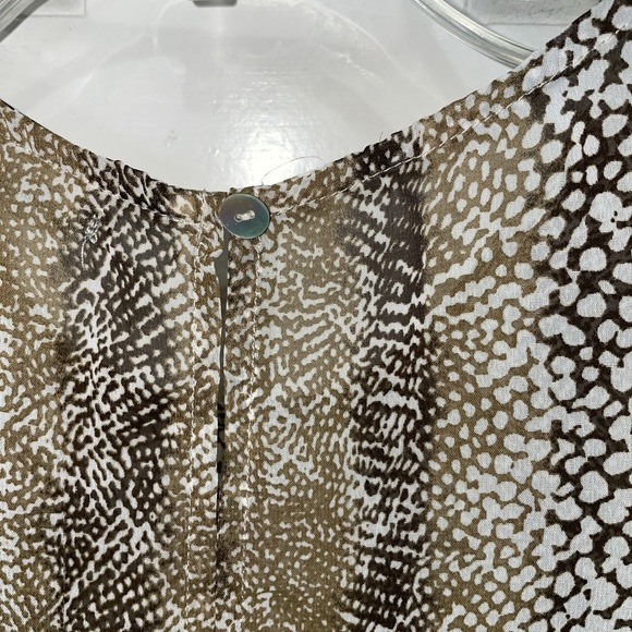 H&M Snakeskin Jumpsuit Size 8 Brown Animal Print Sleeveless Boho Chic Trendy - Picture 4 of 16